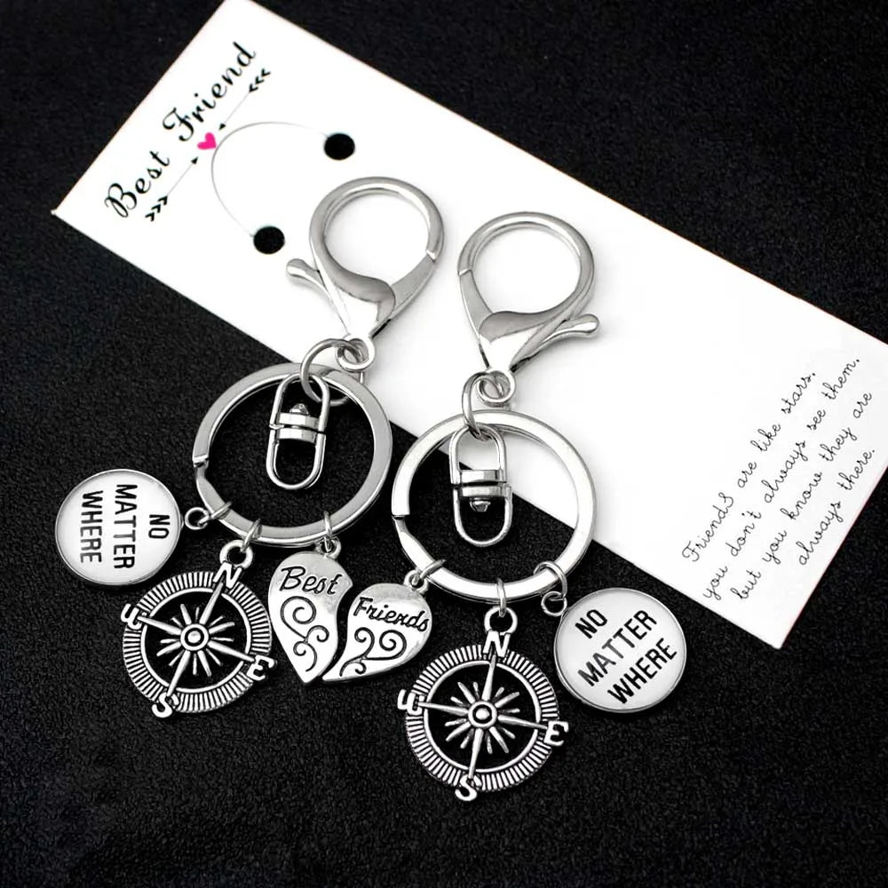I Love You to the Moon and Back Crown Teacher Lover Girlfriend Boyfriend Gift Handcuff Pinky Swear Promise Key Rings Key Chains