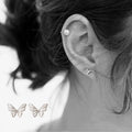 925 Sterling Silver butterfly Stud Earrings for Women Girls Fashion Jewelry 2021