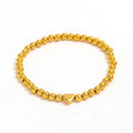 High End Gold Plated Stainless Steel Bead Chain Heart Bracelet for Women Wholesale Jewelry