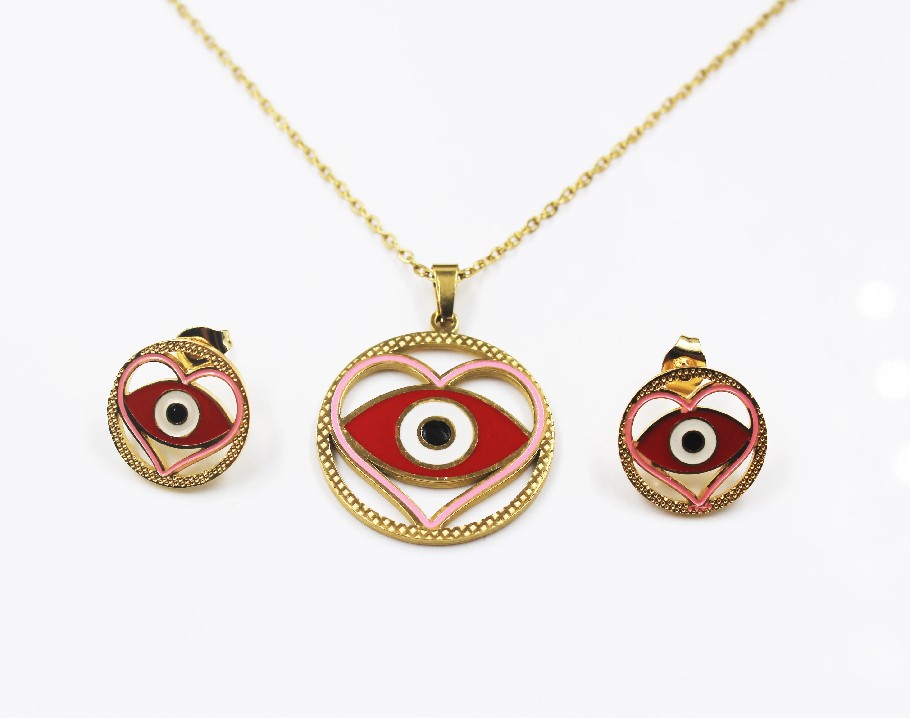 BMZ 2025 Jewelry Set New Stainless Steel Evil Eye Necklace