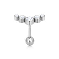 ASTM F136 Titanium Labret Threadless Cartilage Nose Rings Push Pin Fashionable Gold Plated Orthodox Classic Wedding Jewelry