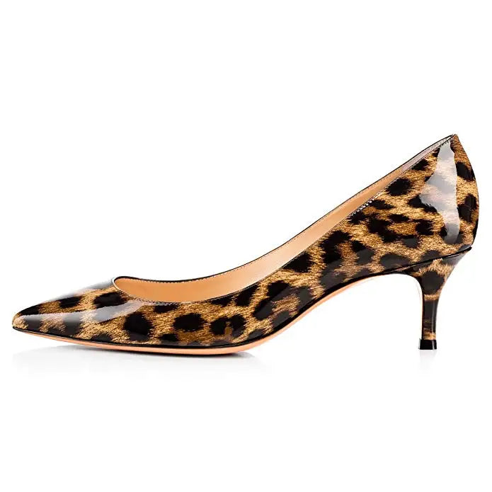 Jelly Color Plus Size High Top Summer Autumn Women's Fashion Thin Heel Slip-On 6.5cm Pointed Toe Arch Support Leopard Pattern