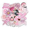 Korean Style Assorted Cartoon Printing Flower Stickers pink 1000 Custom Die Cut  Epoxy Vinyl Turtle Stickers