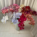 China Factory Good Quality  9- Head Link Phalaenopsis Wall Flowers Artificial Dekoration   for Wedding