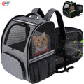 Fast Delivery Cat Carrier Backpack Safety Clip Expandable Pet Carrier for Hiking Travel Camping Zipper Space-Saving for Dogs
