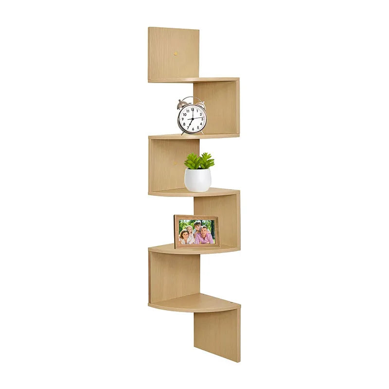 Modern Multi-Functional Wooden Floating Shelf for Home Living Room Supermarket Hotel Workshop for Corner Display