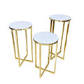 Set of 3 Gold Cake Stand and Plinth for Party Dessert Table Carton Packing