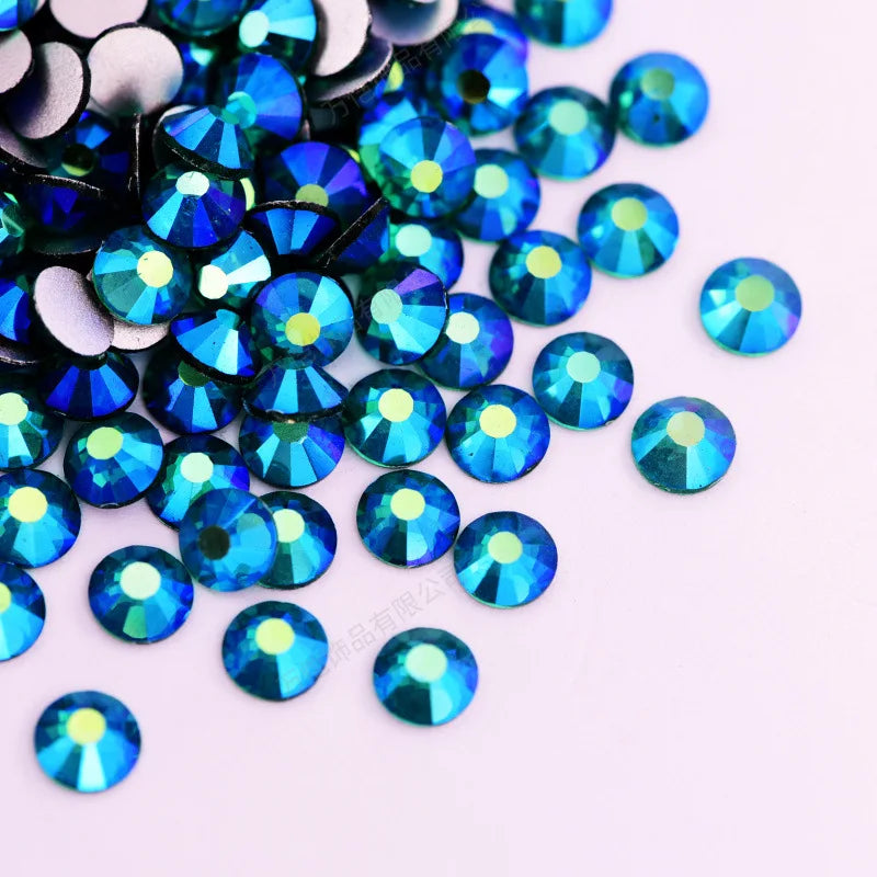 Hisenlee SS16 AB Color 3D Glass Crystal Stone 14400PCS/Bag Wholesale for Professionals AB Color Shape Rhinestone Press Nails