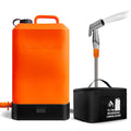 2024 News Portable Outdoor Shower 4.5 Gallon Silicone Water Tank Battery PoweredTemperature Display Solar Heating Easy to Carry