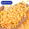 BOBOHOO Wholesale ABS Half Round Pearl Flatback Beads 2-14mm Popular Color Rhinestone Applique Loose Pearl for Phone Case Craft