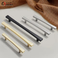 Oukali New Innovations Good Price Zinc Alloy 128Mm Cabinet Handle Brushed Copper Drawer Pull Modern Kitchen Cabinet Handles