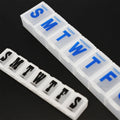 European Clear Plastic First Aid Medicine Tablet Organizer Weekly Pill Planner Box 7 Days Pill Case Container Custom Factory