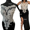 Stock Items Girls Luxury Crystal Gold Black Rose Gold Panel Rhinestone Appliques for Wedding Dresses