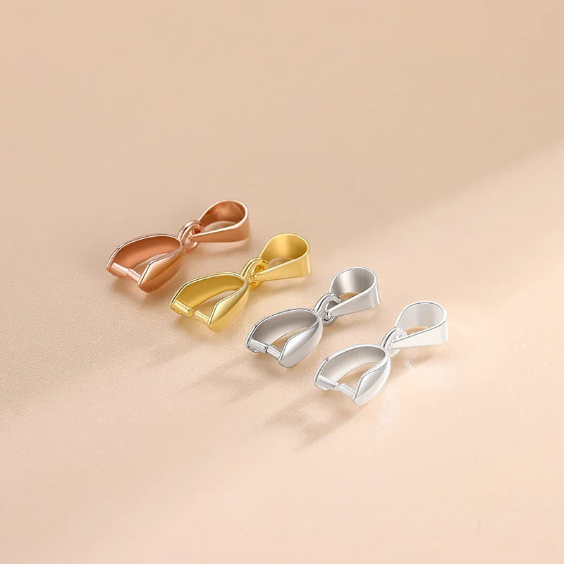 Gold Plated Rose Gold Plated S925 Sterling Silver Pendant Bail