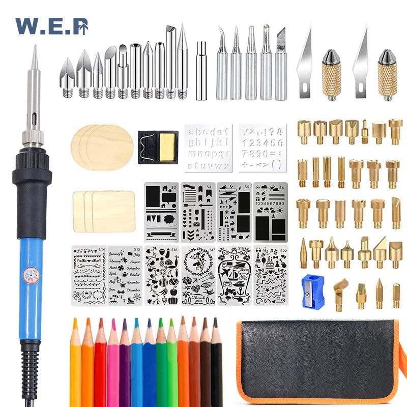 WEP 947 II Wood Burning Kit Professional Soldering DIY Tools Adjustable Temperature Wood Burning Tools With Different Kit