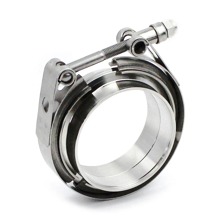 Exhaust Band Clamp Clips Stainless Steel 3.0" Standard v Band Clamp with Male & Female Flanges for Universal Cars