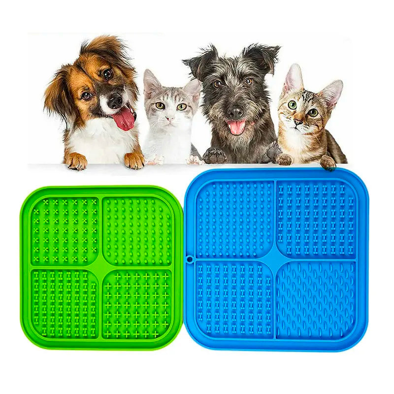 Wholesale Custom Square Silicone Pet Bowls & Feeders Durable Slow Feeding Licking Lick Mats for Dogs