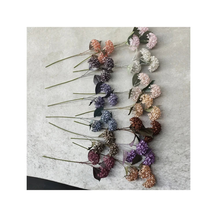 Competitive Price Good Quality Plastic Glue Flowers Artificial Hydrangea