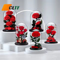 Real Rose with LED Light Preserved Roses in Glass Eternal Flower Dome for Girl Woman Red Valentine's Day Gift Rose