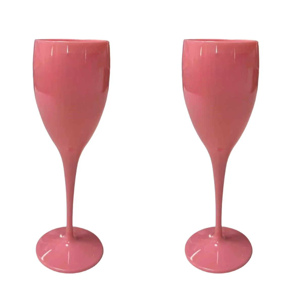 175ML Pink White Black Reusable Ice Imperial Acrylic Plastic Champagne Goblet Glass Flute Glasses Set