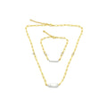 Fashion Jewelry Set INS Chain Bracelet Stainless Steel 14K Gold Silver Plated Necklace Bracelet Jewelry Set for Women