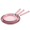 6 8 10 Inch Non-stick Pancake Pan Round Shape Gas Stoves Frying Pan Egg Cookware Pink