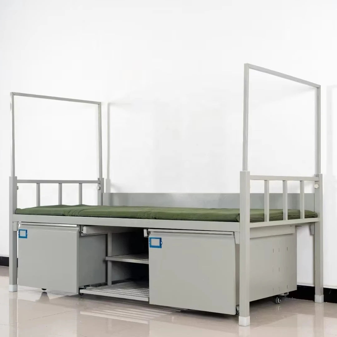 Cheap Used Sale Double Adjustable Bunk Bed with Desk and Drawers Modern Dormitory School Bedroom Furniture Metal Wood