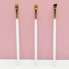 3 Pcs Brow Lift Brushes Synthetic Hair Angled Henna Brush Eyebrow Tinting Dyeing Tools Private Label