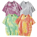 In-stock Unisex Streetwear T-Shirt Printing Multi Color Tie Dye Men 100% Cotton Tie Dye Hip Hop T Shirts