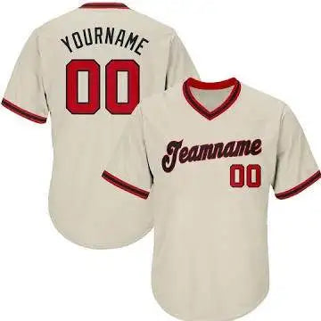 Custom Design Baseball Team Shirts Embroidery Letter Sublimation Shirts v Neck Men Pullover Baseball Jersey