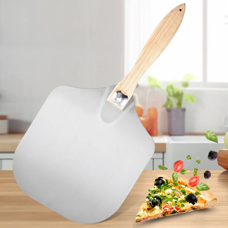 Essential Folding Pizza Shovel with Wooden Handle for Baking and Transfer Pizza Tool Essential for Perfect Results