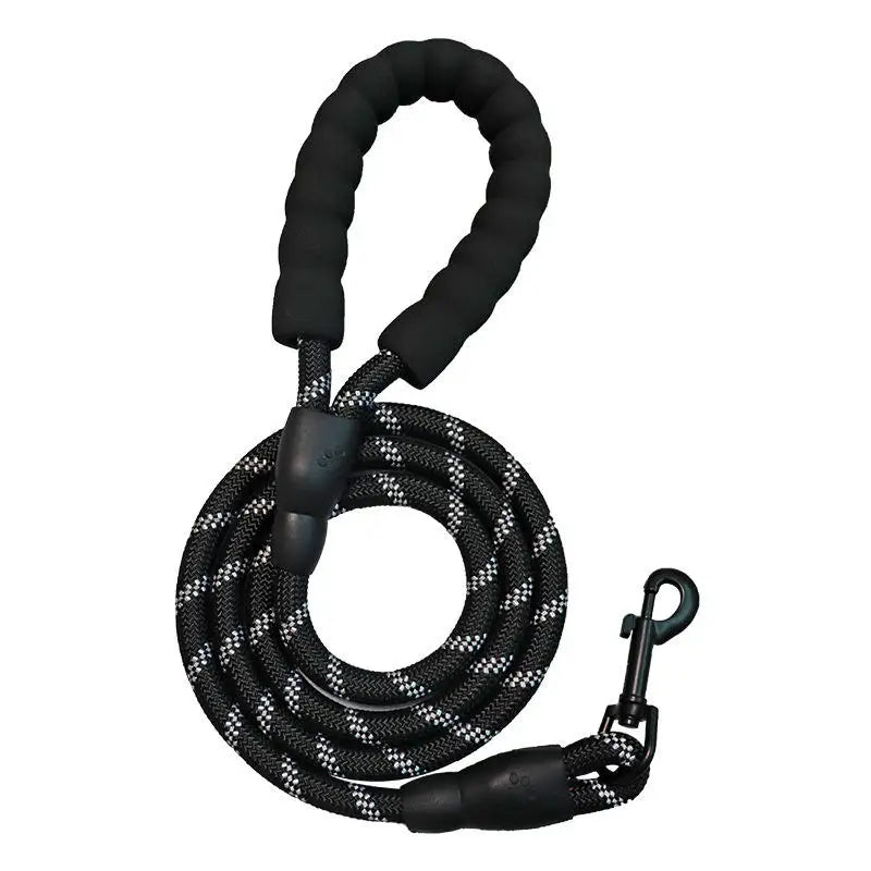 Custom Logo Wholesale 5ft Heavy Duty Pet Reflective Training Tracking Nylon Rope Cat Lead Dog Leash