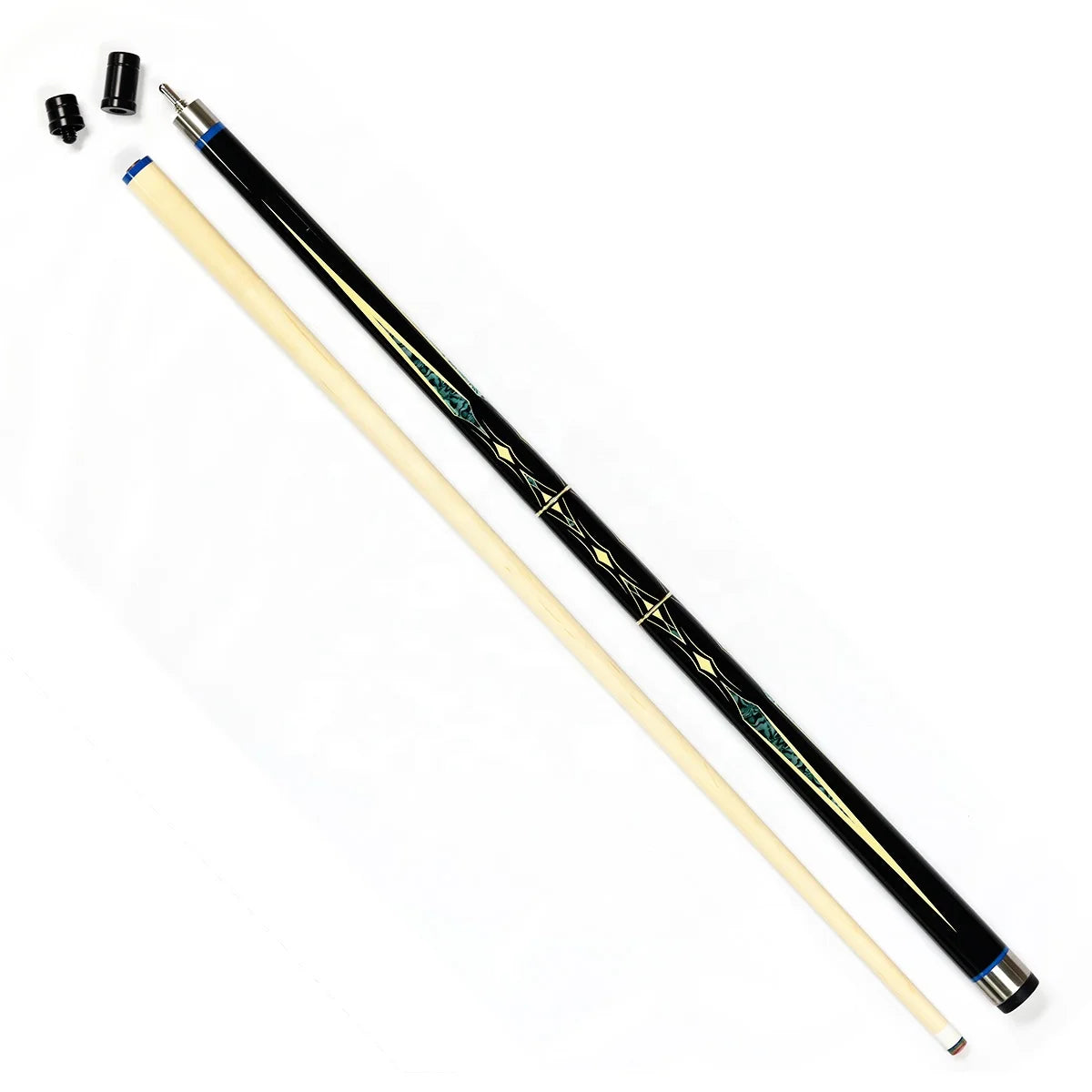 High-end Canadian Maple Wood 1/2 Billiard Pool Cue Sticks 58 Inch Length High -tech Painting Grip Muti Layered 12.5mm Tip
