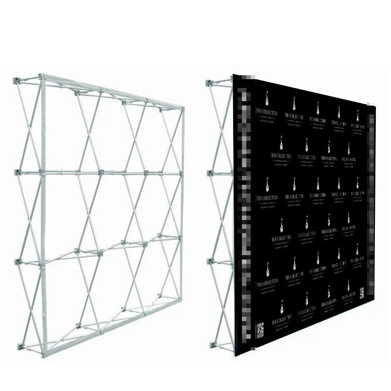Custom Portable Folding Durable Media Banner Display Frame Pop up Tension Fabric Backdrop Display Banner Stand