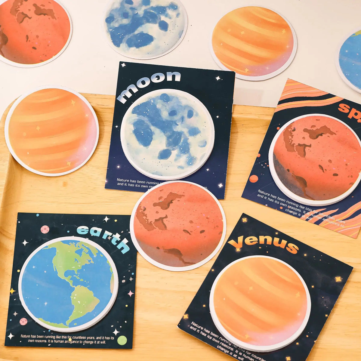 Factory Wholesaler School Cartoon Cute Planet Printing Creative Sticky Notes for Boys