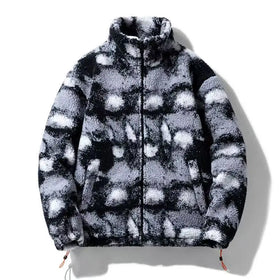 China Factory Mens Camouflage Custom New Fashion Winter Men Women Stand Warm Breathable Windproof Plus Size Fleece Jacket Unisex