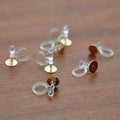 Plastic/Resin U Ear Clip with Flat Piece Shape Steel Plate Without Piercing DIY Accessories 4mm-8mm Inserts