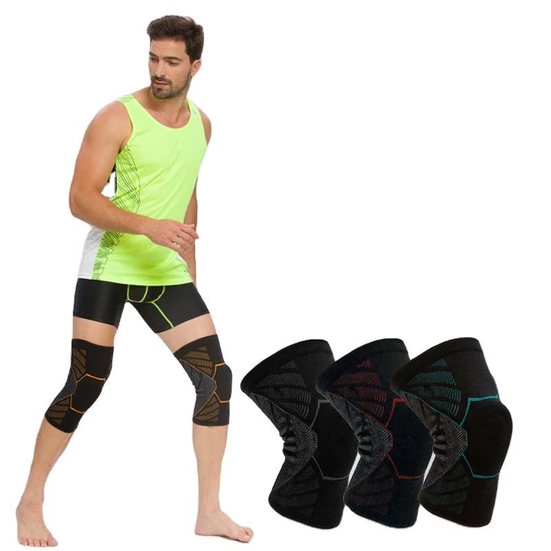 SHIWEI-SKD-207#Basic Nylon Knee Sleeve Knitting Knee Support for Sports