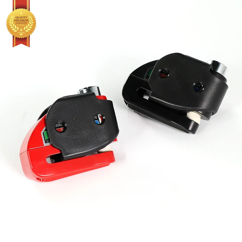 New Image Alarm Disc Lock & Storage Holder Anti-theft Waterproof Metal for Electric Scooters Kick Scooters Bicycle Key Wrench