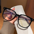 2025 New Fashion Tr Retro Wood Grain Leg Anti Blue Light Optical Glasses Frame Computer Men Square Eyeglasses Frame