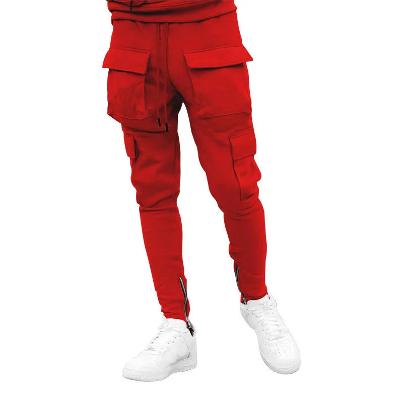 A Lot of Hot Selling Customizable Colors Men Pocket Cargo Trousers Men Quality Cargo Trousers