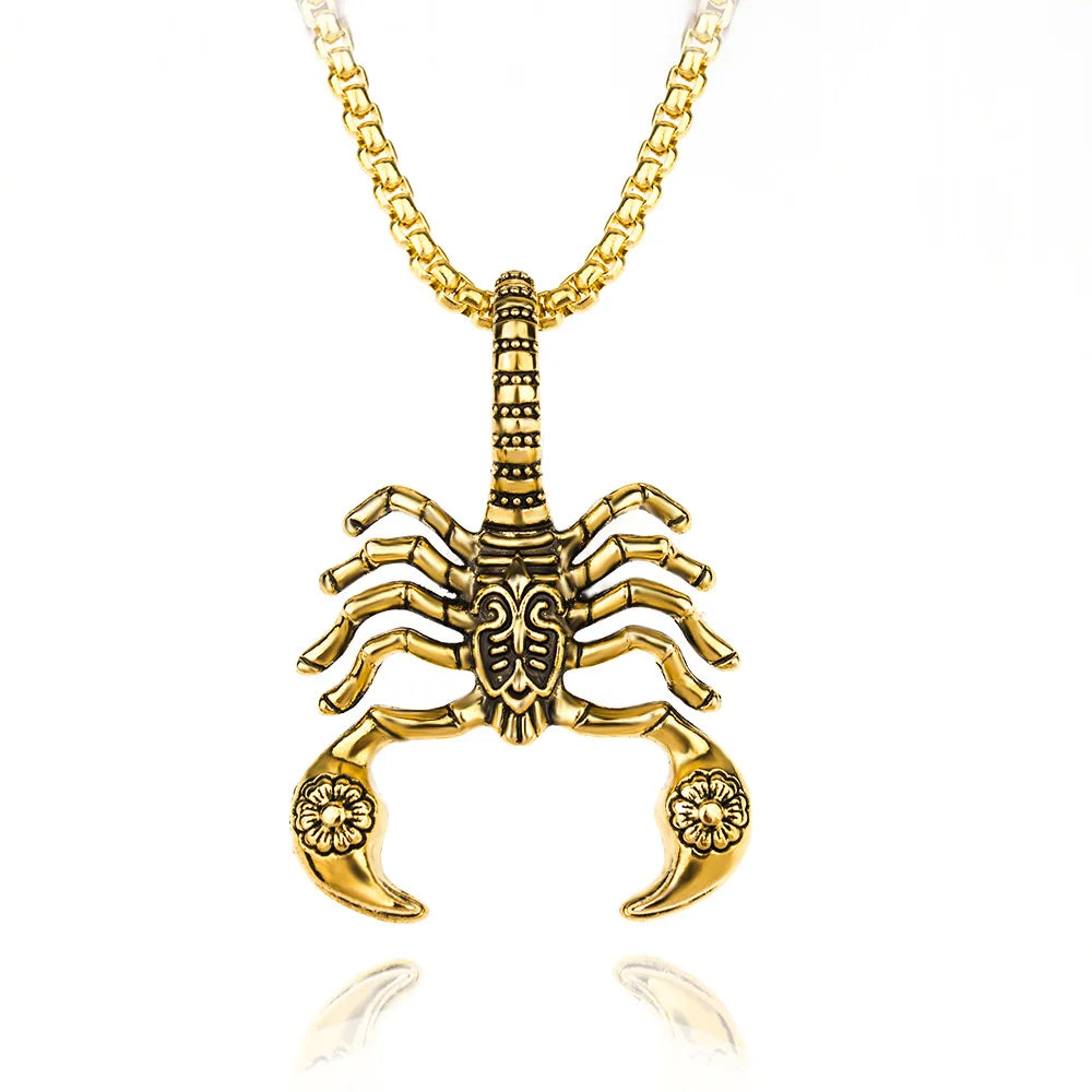 New Product 2022 Jewelry Retro Men's Necklace Scorpion King Clavicle Chain Women's Short Pendant Mixed Wholesale