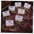 VKME New Trend Women Jewelry Pearl Earrings Gold Plated Big Heart Hoop Earrings Set Wholesale