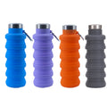 Collapsible Water Bottles Leakproof Valve Reusable BPA Free Silicone Foldable Travel Water Bottle for Gym Camping