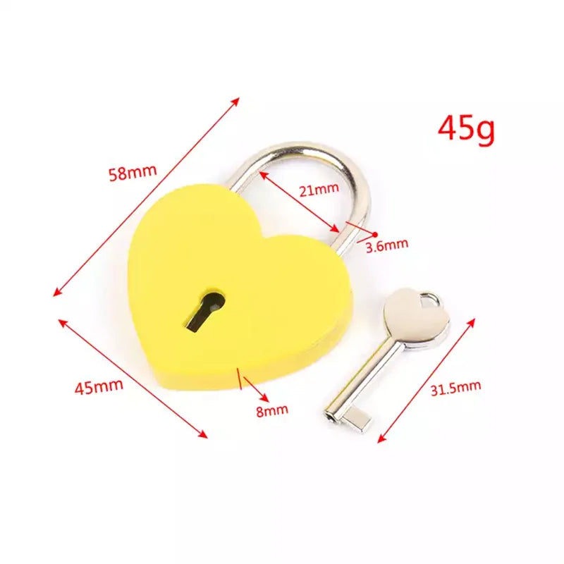 45*59mm Love Padlock Heart Shape Lock With Key