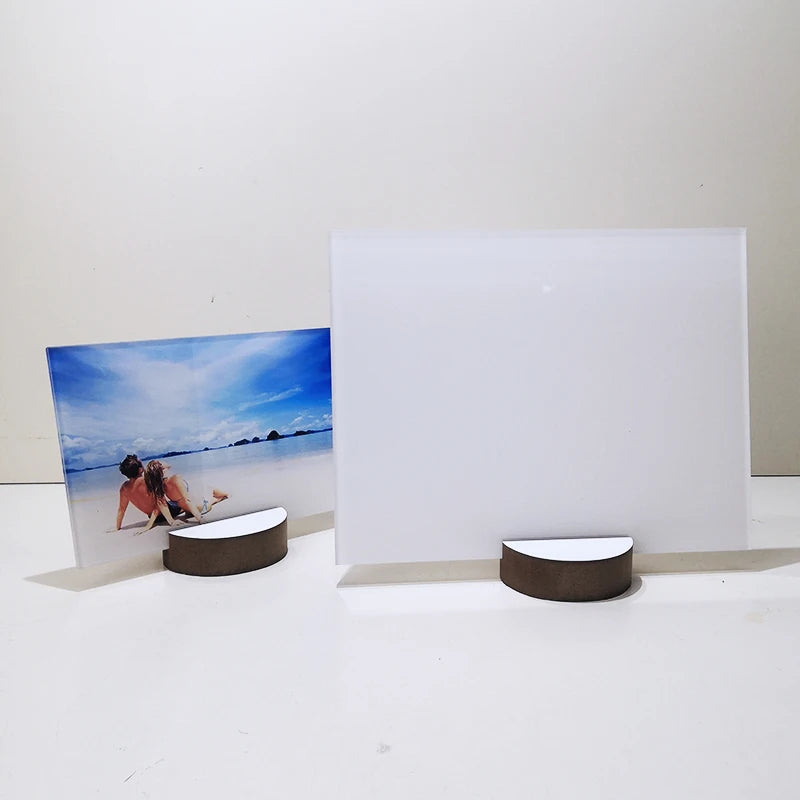 8x6 Inch Custom Plexiglass Sublimation Acrylic Photo Frame Desktop Acrylic  Picture Frame With Stand