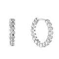 New Fashion Silver Jewelry 925 Sterling Silver Hoop Earrings Charms Gold Plated Multicolor Minimalist Earrings for Women