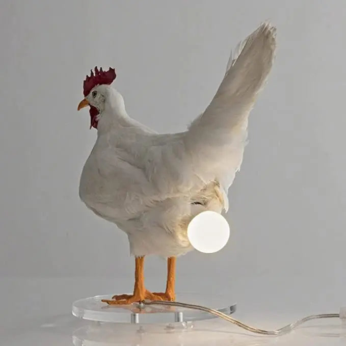 2023 New Light up Chicken Lifelike Hen Laying Lamp 3D Night Easter Egg Lights for Kids Room