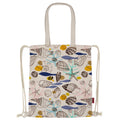 Full Color Digital Printing Cotton Canvas Drawstring Bag With Handles Eco Canvas Cotton Various Color Promotional Gift Tote Bags