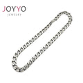 Wholesale Hip Hop Jewelry Silver Plated Curb Necklace Miami Stainless Steel Cuban Link Chain for Men